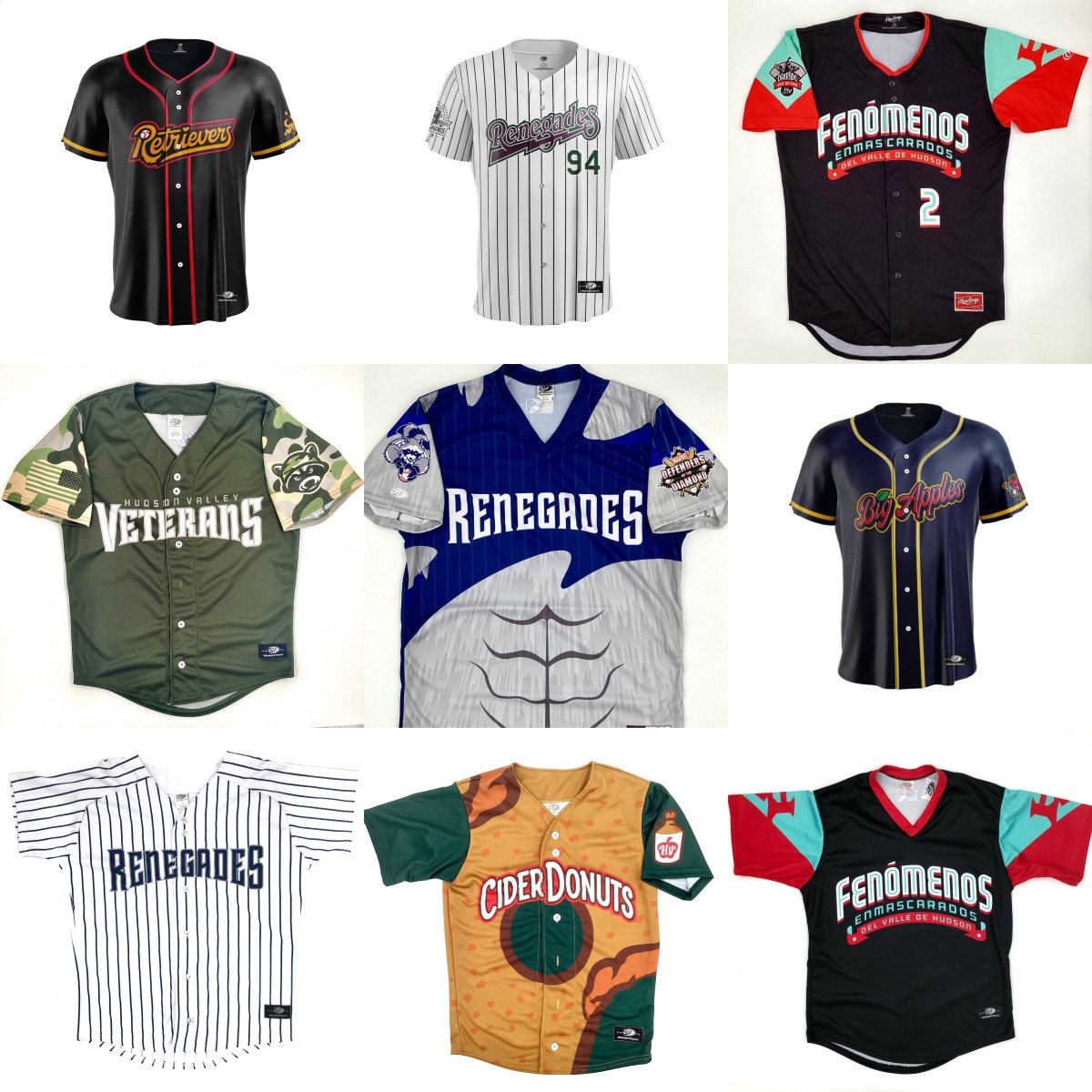 Hudson Valley Renegades Baseball Jersey Custom Jersey Any Name Number 123456