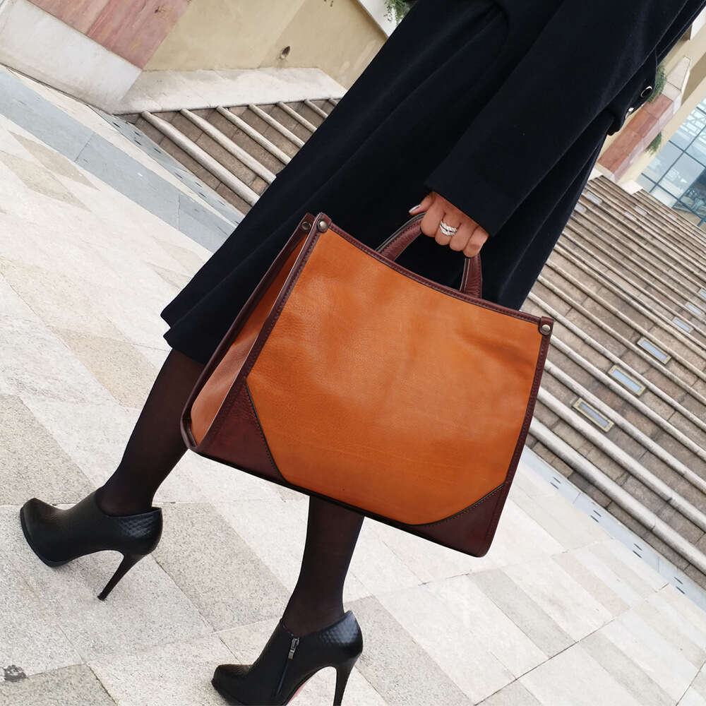 New Genuine Leather Women Luxury Textured Shoulder Bag Fashion Tote Handbag Daily Commute All-match Factory Wholesale Drop Shipping SENYY