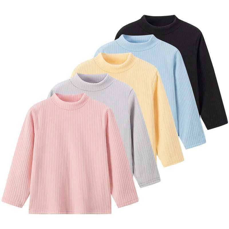 1/2 Piece Solid Color Pit Long-sleeved Trousers For Children In Autumn And Winter Suit For Boys And Girls Casual Joker Warm Vest H260403