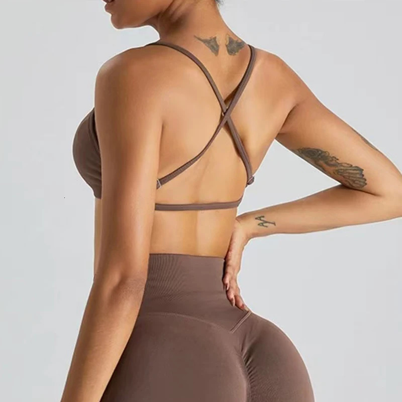 Gathering Shock-proof and Beautiful Back Seamless Sports Bras Gym Women Top Crop Tube Yoga Tops Fitness Scrunch Bum Workout Suit 260403BJ - view 5