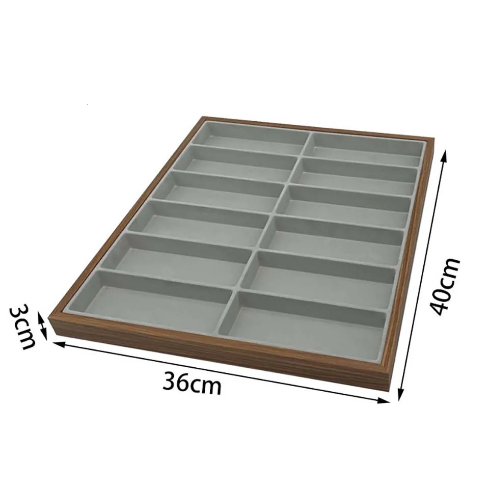 12 Grids Black Walnut Wooden Glasses Storage Rack Velvet Liner Sunglasses Display Tray Eyewear Eyeglasses Storage Organizer Box 260403