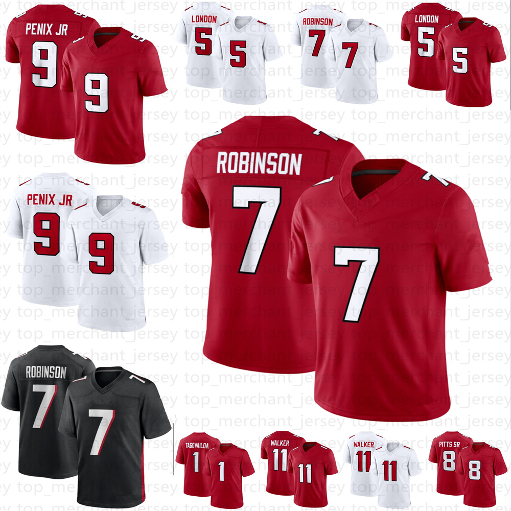 Bijan Robinson Tua Tagovailoa Football Jersey Michael Penix Jr Drake London Jalon Walker Kyle Pitts Jessie Bates jerseys