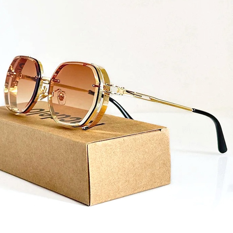 CB Steampunk Sunglasses For Men Fashionable Square Punk Fashion Glasses Designer Sunglasses Women Trendy Summer Beach Travel Retro Y2K UV400 Fashion A