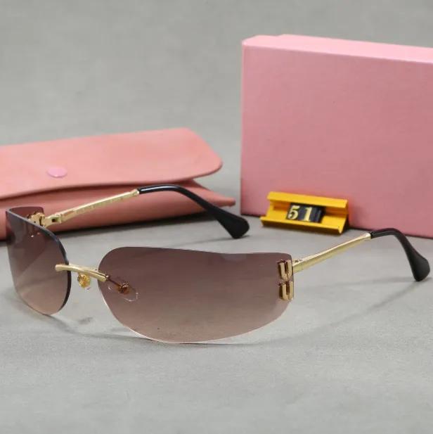 Women Designer Sunglasses Mens Glasses Fashion Classic Luxury Fashion Trend Frameless Outdoor Womens Sunglasses UV400 Polarized Fashion Glasses With Box AAA4