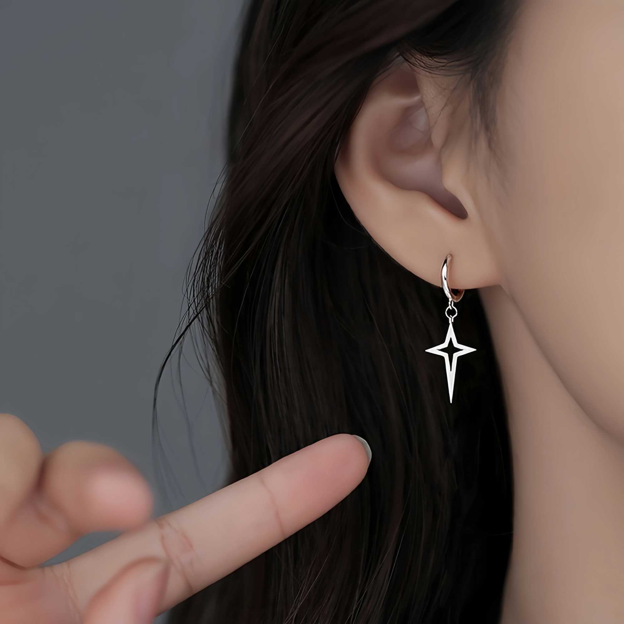 1-10Pairs Star Irregular Cute Womans Stainless Steel Dangling Drop Earrings for Man Romantic Y2K Surge Jewelry Daily Party New H260403