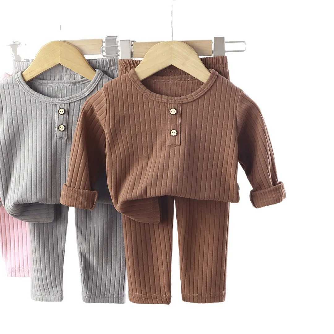 Childrens Underwear Sets Autumn New Baby Boys Pajamas Korean Version of the Girls Home Wear Childrens Clothing H260403