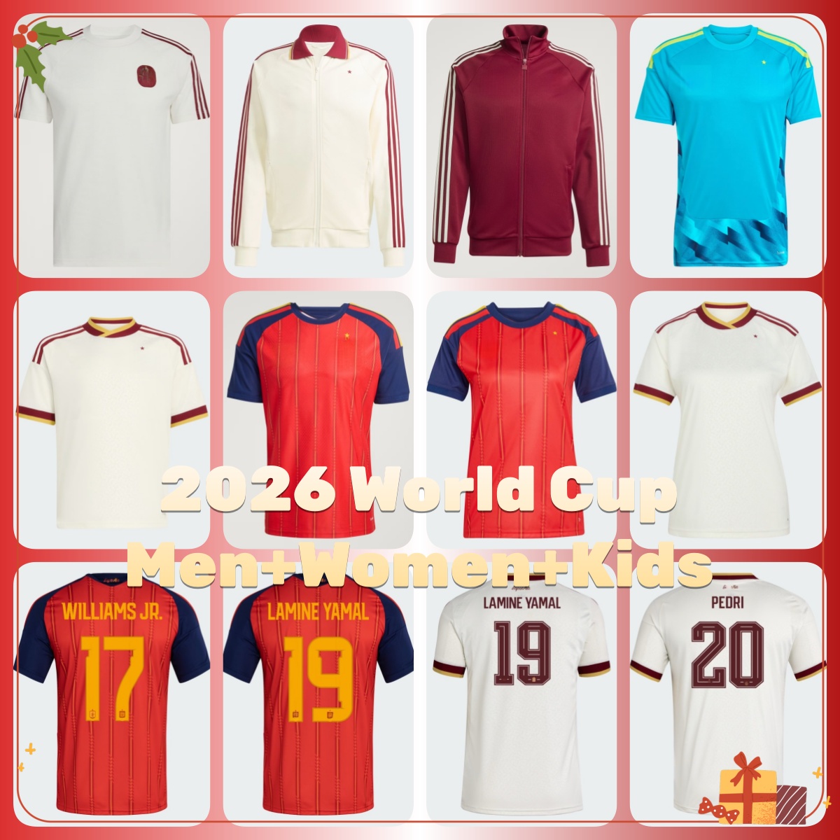 2026 World Cup SPaiN Soccer Jerseys PEDRI GAVI LAMINE YAMAL MORATA Carvajal OLMO FERRAN RODRIGO Jersey Team Kid Men Women Kids Football Shirt Fan 16-4XL