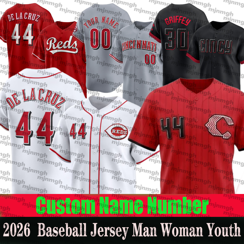 #44 Elly De La Cruz Baseball Jersey Joey Votto Cincinnaticity Reds jersey #29 Friedl #7 Steer #9 McLain #21 Greene jerseys