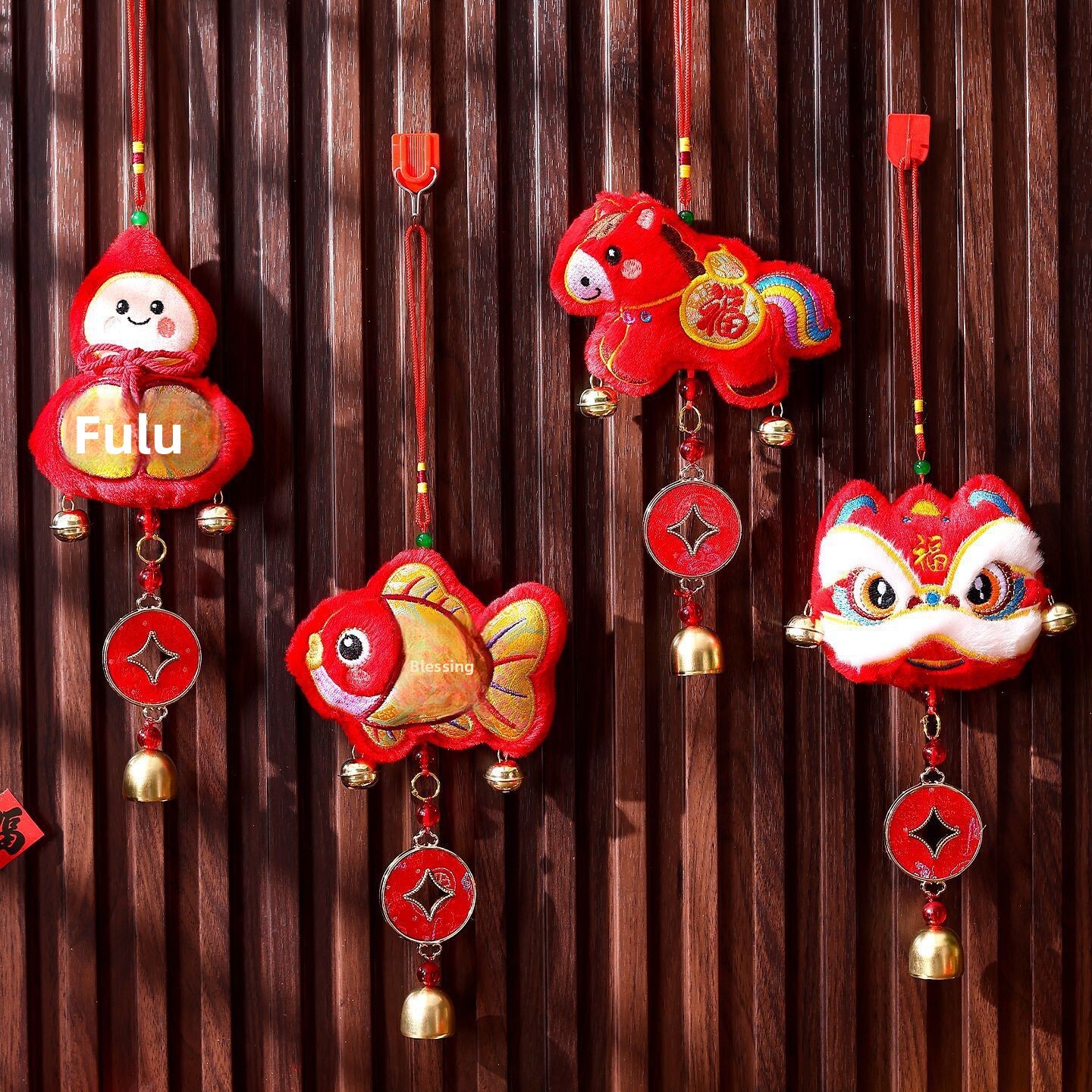 Home Decor Lucky Bell Ornament New Year Hanging Spring Festival Decoration Festive Scene Layout For Living Room