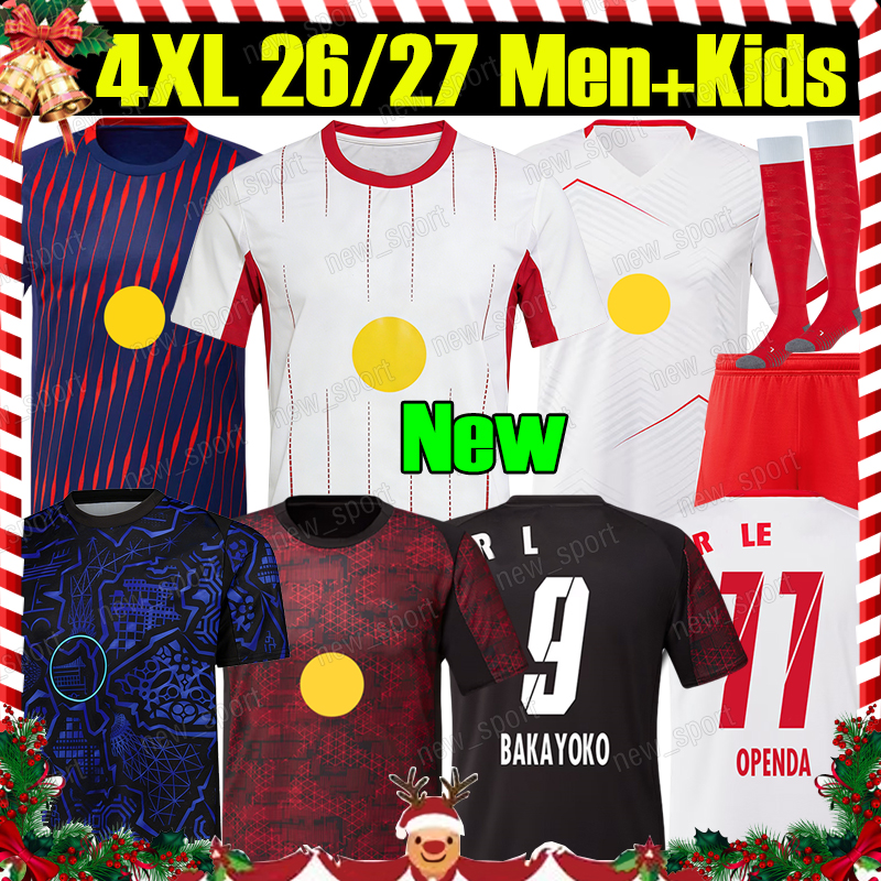 4XL 26/27 XAVI Carvalho soccer jerseys BAKAYOKO LeiPziGs SESKO OPENDA SILVA RBL POULSEN FORSBERG 2026 SABITZER BAKU Men kids camisetas de Football shirts