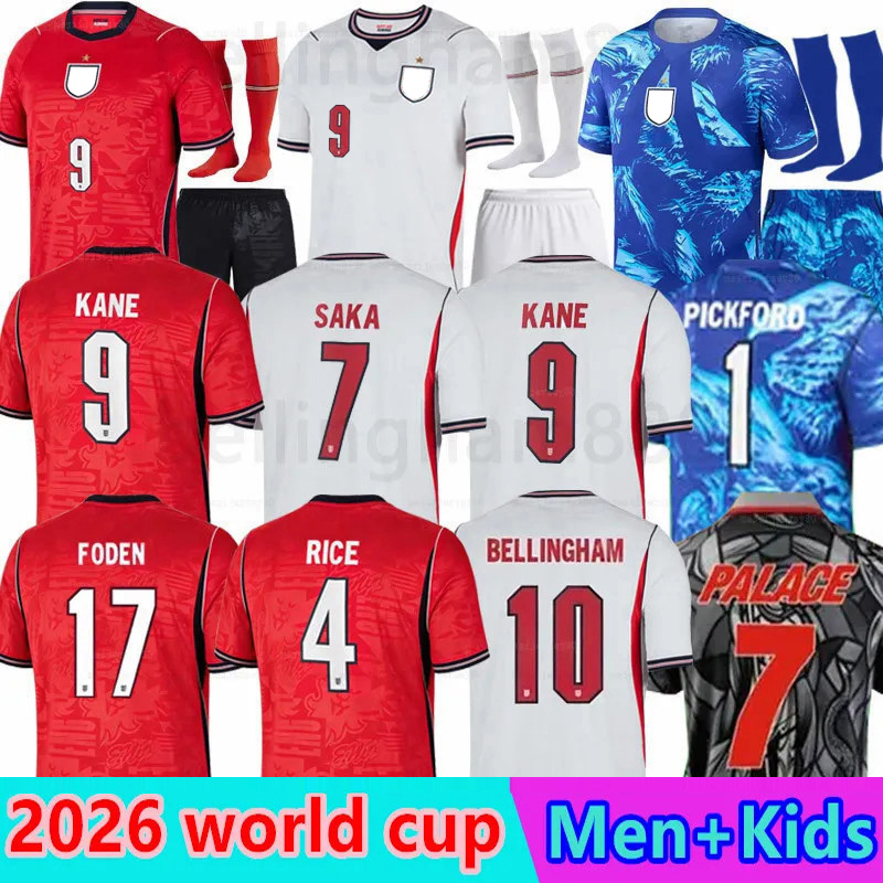 2026 england Soccer Jersey Palace World Cup Kit KANE football shirt SAKA BELLINGHAM KANE RICE FODEN kids Goalkeeper England world cup 26 27 football kit shorts