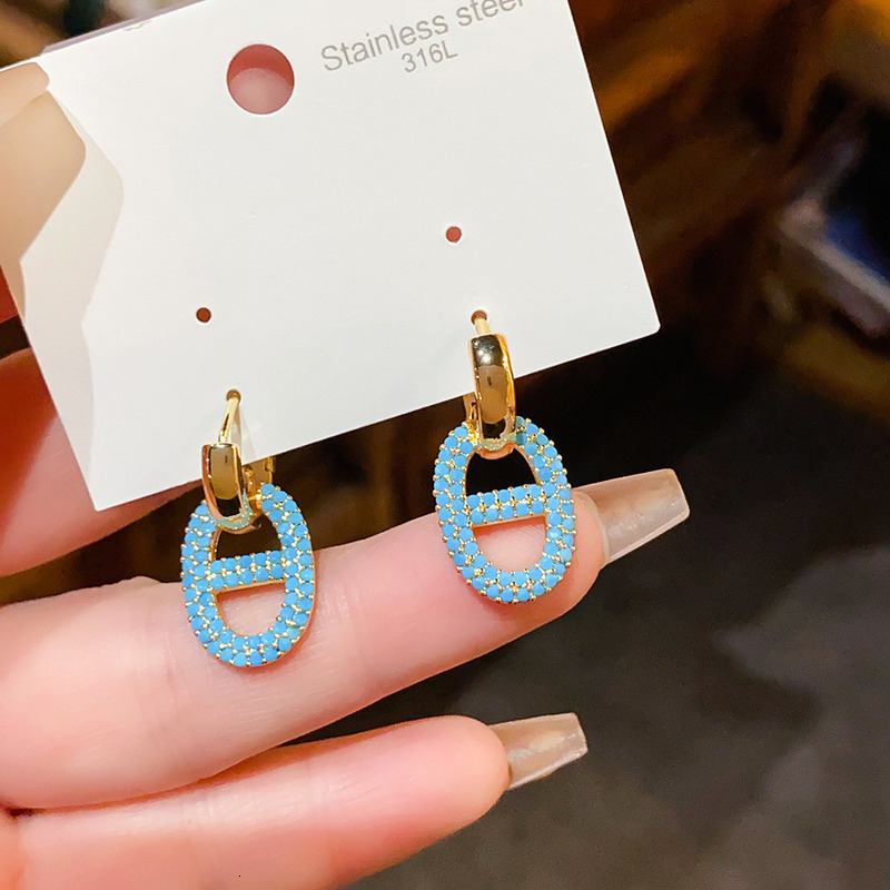 European and American Personality Diamond-Studded Pig Nose Geometric Ear Cuff Fashion Simple Elegant Niche High-End Ins Style Earrings for Women