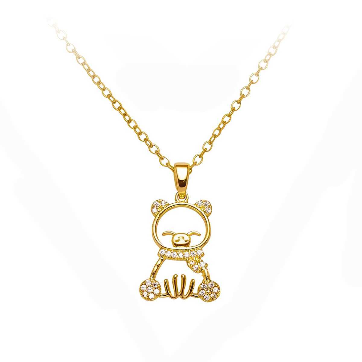 Womens Light Luxury Moon Cat Pendant Necklace Simple Trendy Stainless Steel Anti Allergic Jewelry for Niches H260403