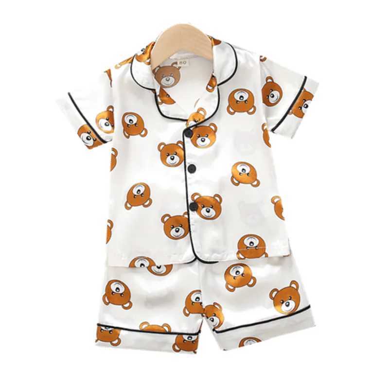 New Summer Baby Boys Clothes Suit Children Girls Sleepwear Shirt Shorts 2Pcs/Sets Kids Pajamas Toddler Costume Infant Tracksuits H260403
