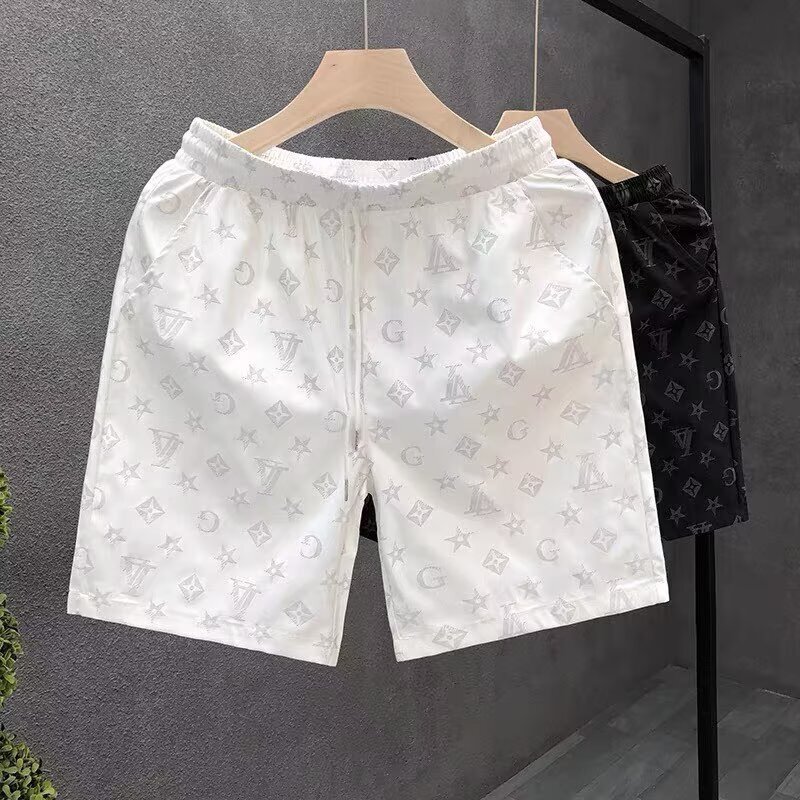Luxury Brand Designer Clothes 2026 Summer New Men's Ice Silk Quick-Dry Shorts, Loose And Breathable, Casual Sports Shorts With Letter Print