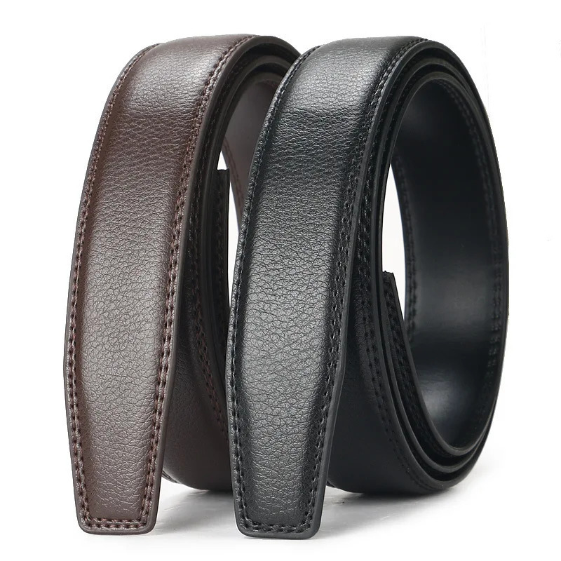 Automatic Buckle Belts for Men High Quality Brown/Black Genuine Leather Belts with Adjustable Ratchet Belt for Men 260403