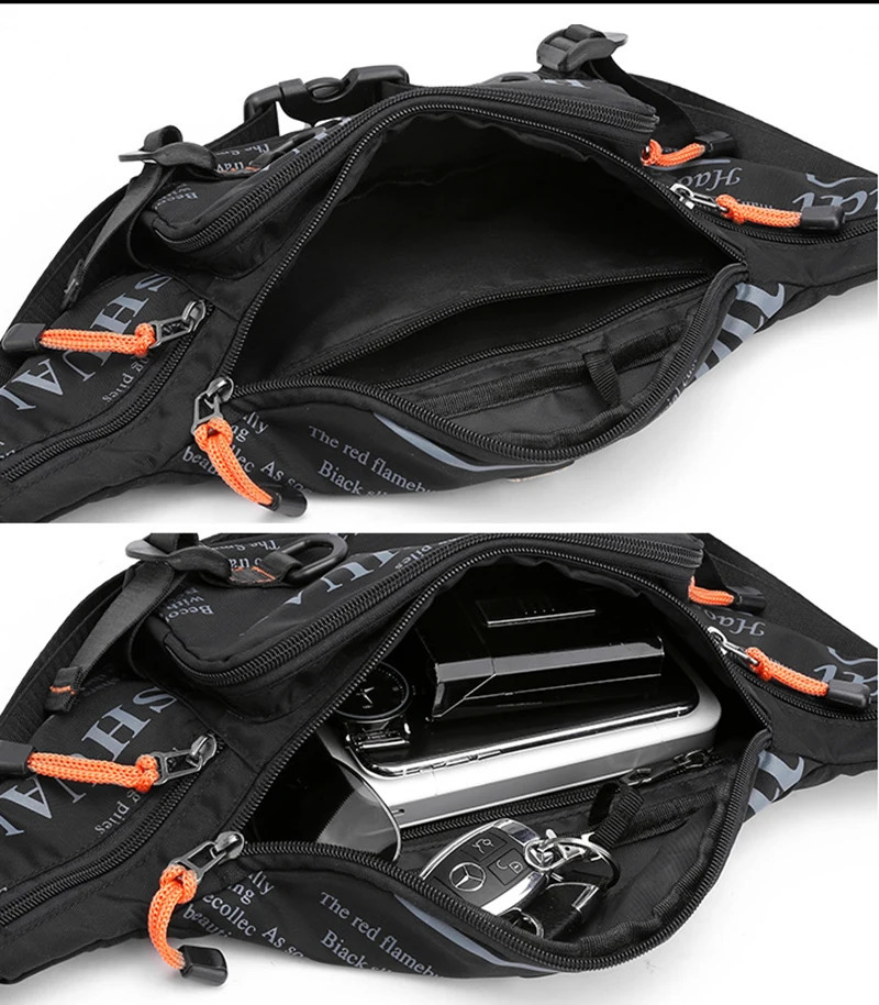 Men Nylon Waist Pack Belt Bag Running Waterproof Multipurpose Travel Male Sling Chest Fanny Bum Hip Bags 260403