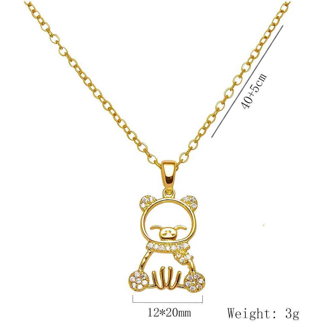 Womens Light Luxury Moon Cat Pendant Necklace Simple Trendy Stainless Steel Anti Allergic Jewelry for Niches H260403