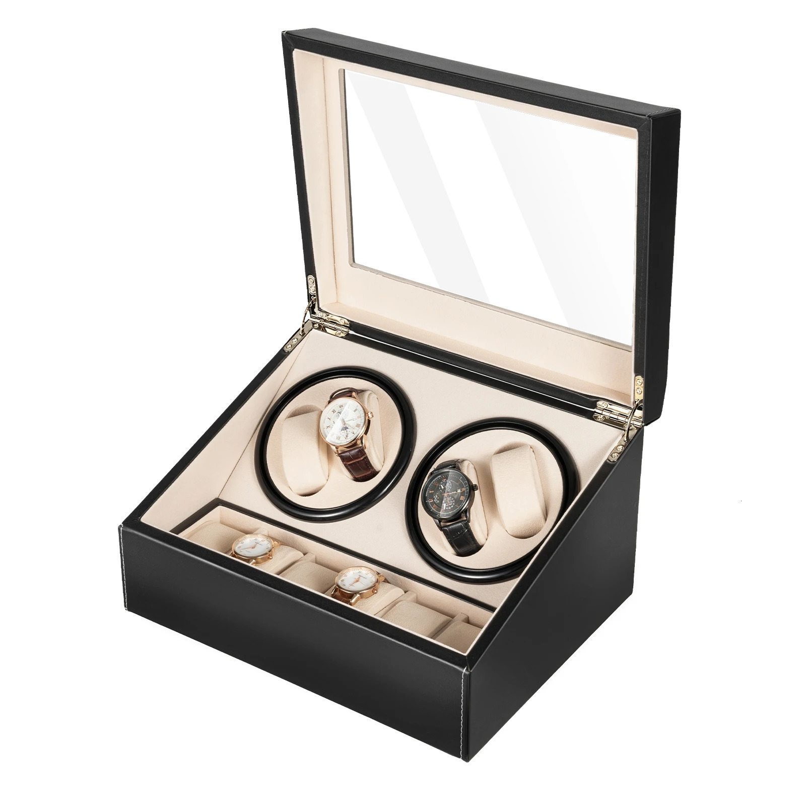 Watch Winder Automatic Watches Shaker PU Leather Mechanical Box Jewelry Display Storage Case 260403
