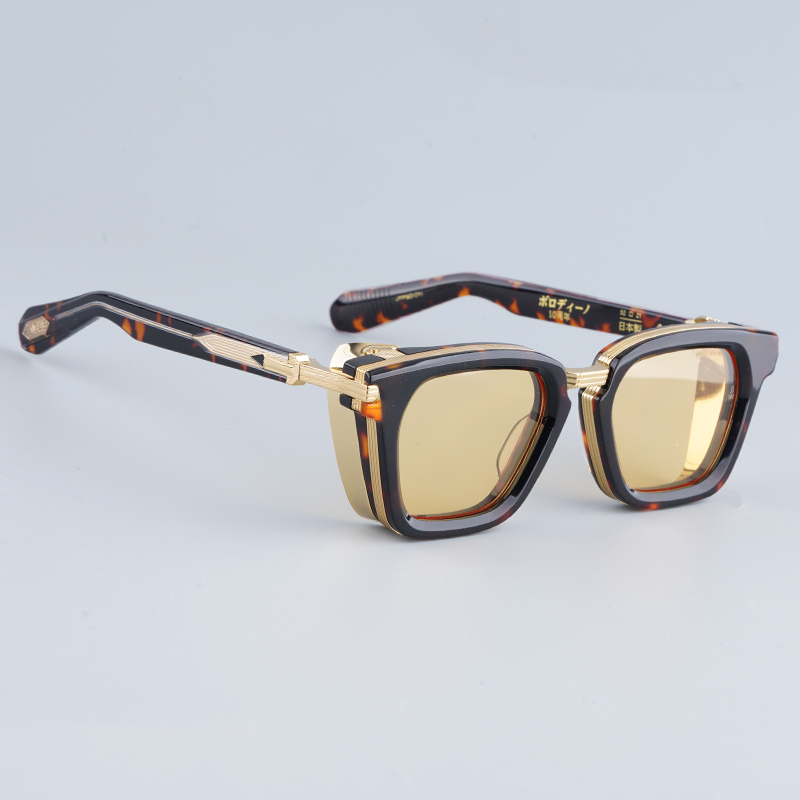 New style men's thick acetate fiber frame prescription sunglasses can be fitted with prescription lenses.