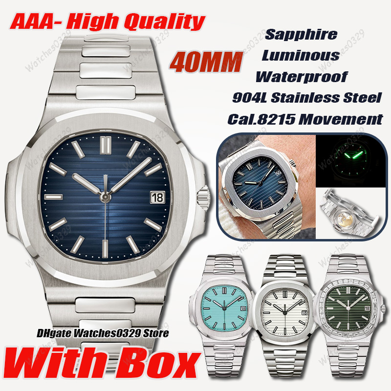 Luxury Mens Watch Designer Watches Men AAA+ High Quality 40MM MIYOTA Cal.8215 Mechanical Automatic Movement Watch Sapphire 904L Stainless Steel Luminous Sport Watch