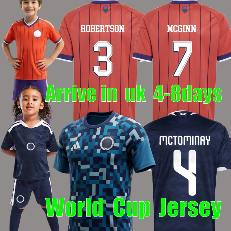 2026 World Cup scotland football shirt Soccer Jerseys ROBERTSON McTominay MCGREGOR Home maillot goalkeeper men kids kits