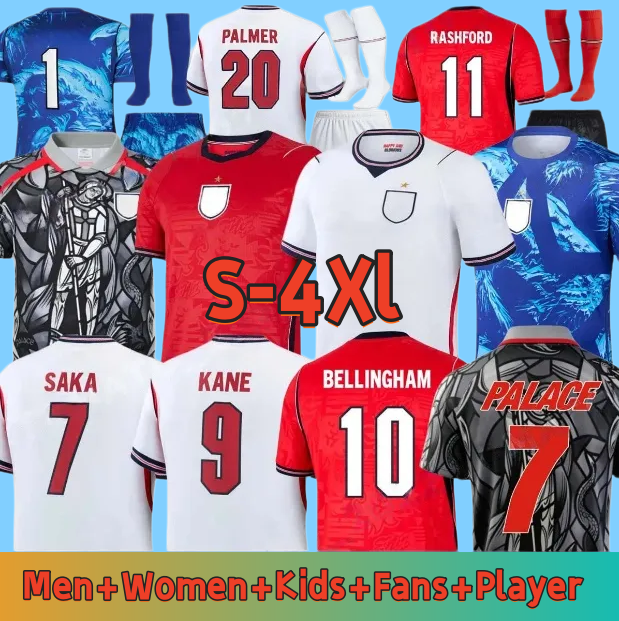 2026 england kit 26 27 World Cup Soccer Jersey Men Kids KANE SAKA BELLINGHAM ROGERS RICE PICKFORD FODEN GORDON PALMER RASHFORD Palace Football Shirt S-4XL