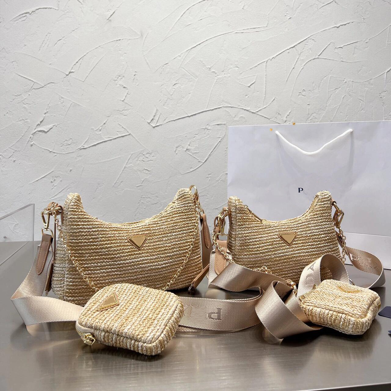 Summer Raffias Straw bag Designer bag beach bag Luxury handbag large capacity tote bag woven bag Womens mens weave Shoulder Bag fashion vacation travel bag Basket bag
