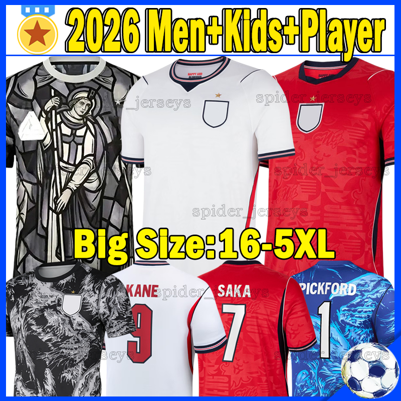 5XL england World Cup 2026 Soccer Jerseys KANE RICE SAKA MADUEKE WATKINS RASHFORD BOWEN 26 27 Long Sleeves national football top goalkeeper men shirts kids kits sets