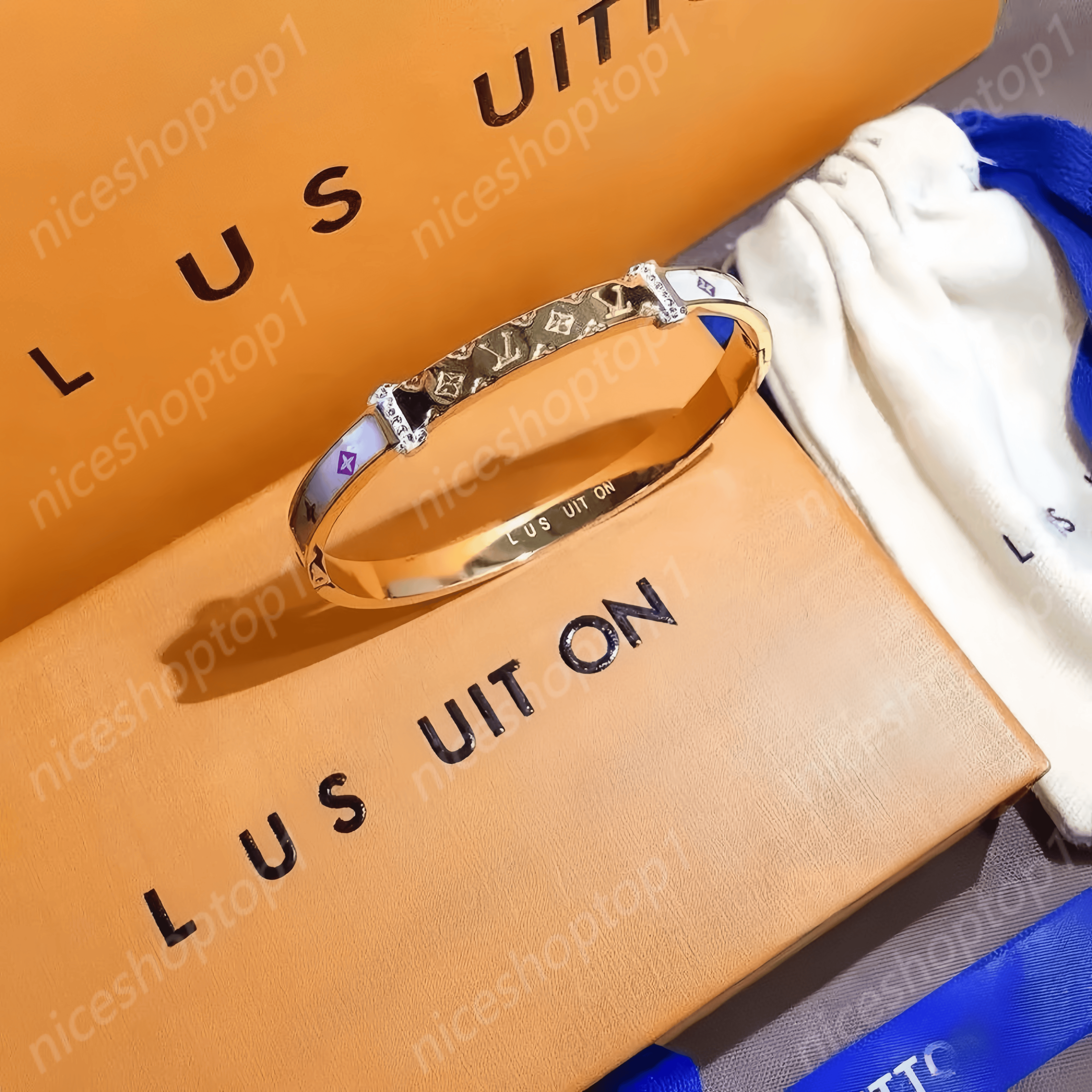 Louise lvs bracelets designer jewlery for women bracelet stainless steel jewelry 18k gold bangle woman lock lvness Bracelet couple bc1