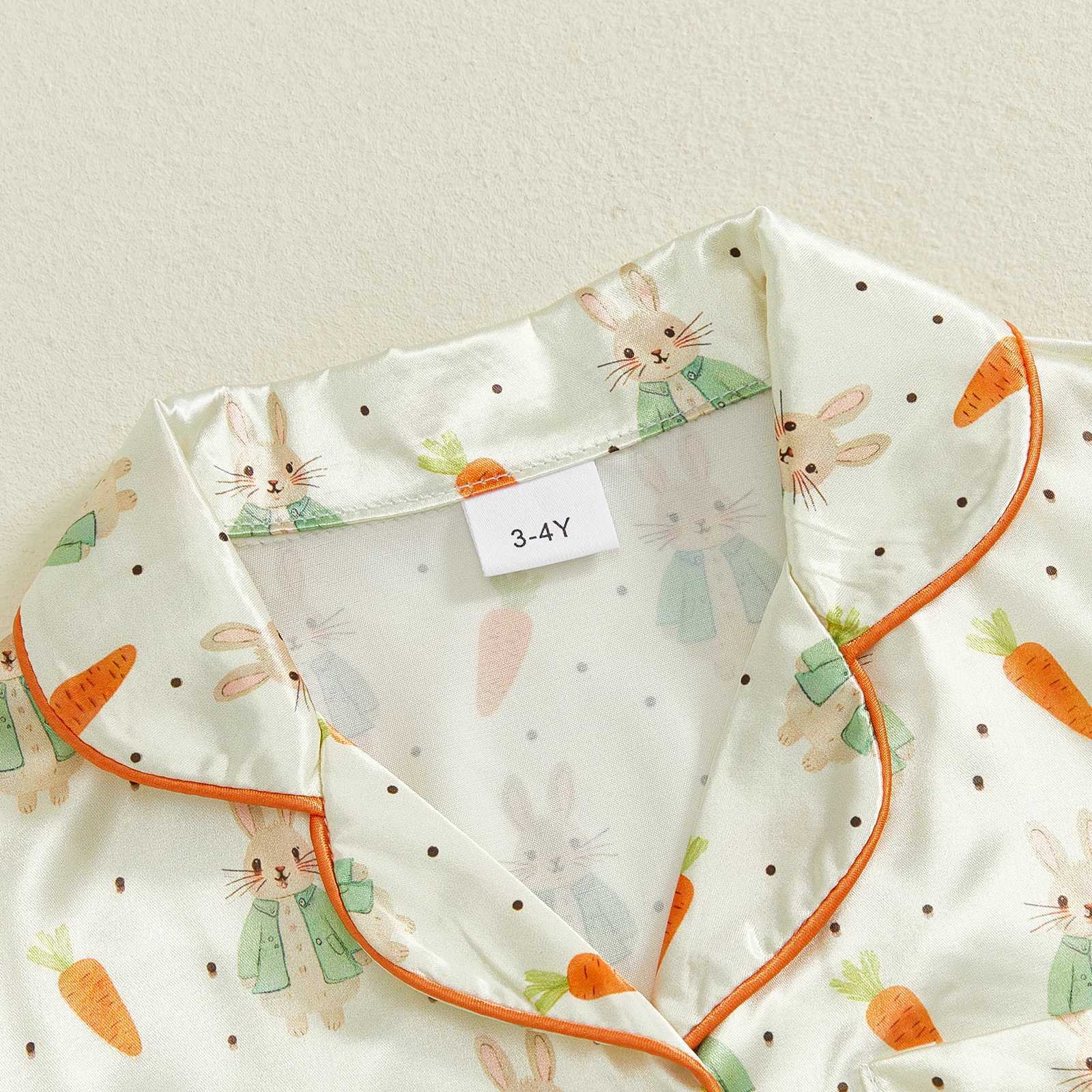 1-6Years Toddler Little Girl Easter Pajama Set Bunny Short Sleeve Tops and Shorts 2 Piece Sleepwear Outfit H260403