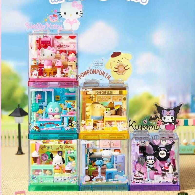 AREAX Building Blocks Sanrio Building Blocks Kuromi Building Blocks Hello Kitty Cute Puzzle Assembly Accessories Toys Gifts - view 5