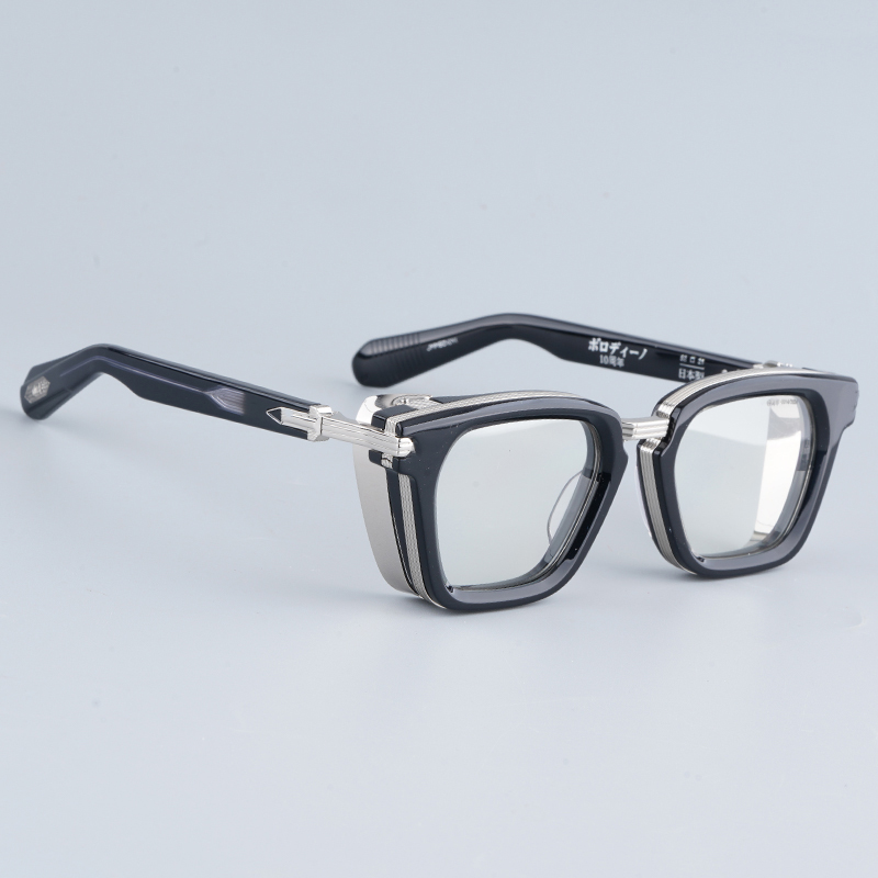 New style men's thick acetate fiber frame prescription sunglasses can be fitted with prescription lenses.