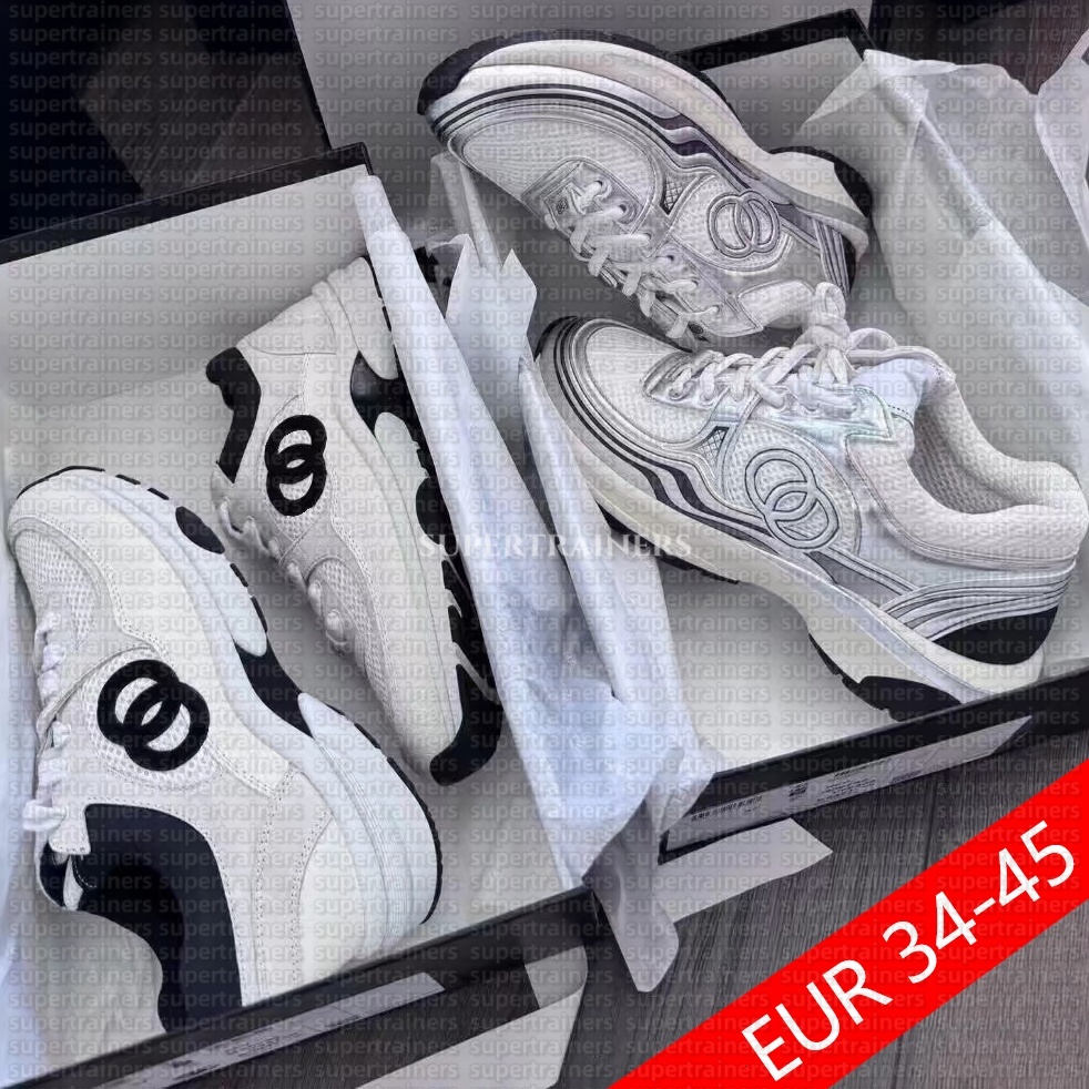 Designer Running CCity Shoes Leather Sport sneakers Runner Lace Up Sneakers Gold Silver Metallic Flat Woman Mesh Calfskin Nylon Reflective trainers 35-45