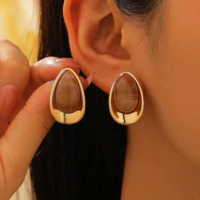 Fashion Ins Minimalist Water Droplet Earrings Elegant Womens Luxury Quality Jewelry Accessories Trendy Party Holiday Gifts H260403