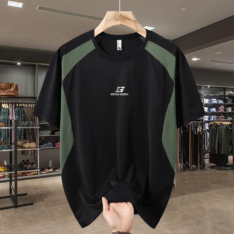 Mens Hip Hop Super Large T-shirt Street Clothing Harajuku Black Loose T-shirt Y2K American T-shirt Top Mens 240930