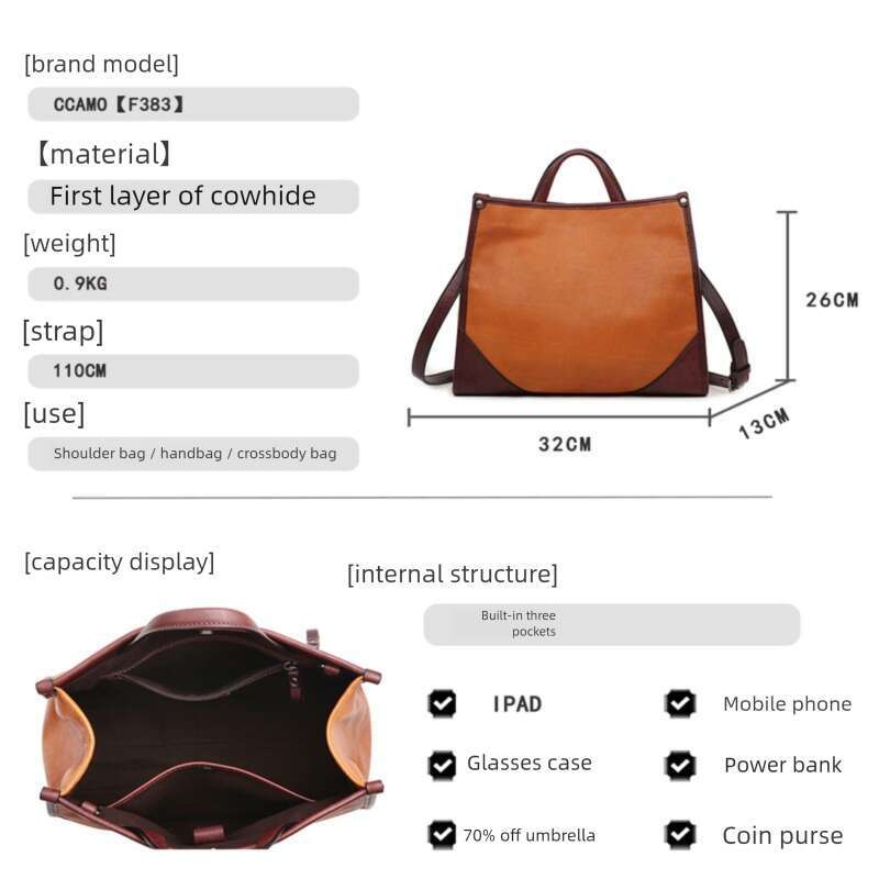 New Genuine Leather Women Luxury Textured Shoulder Bag Fashion Tote Handbag Daily Commute All-match Factory Wholesale Drop Shipping SENYY