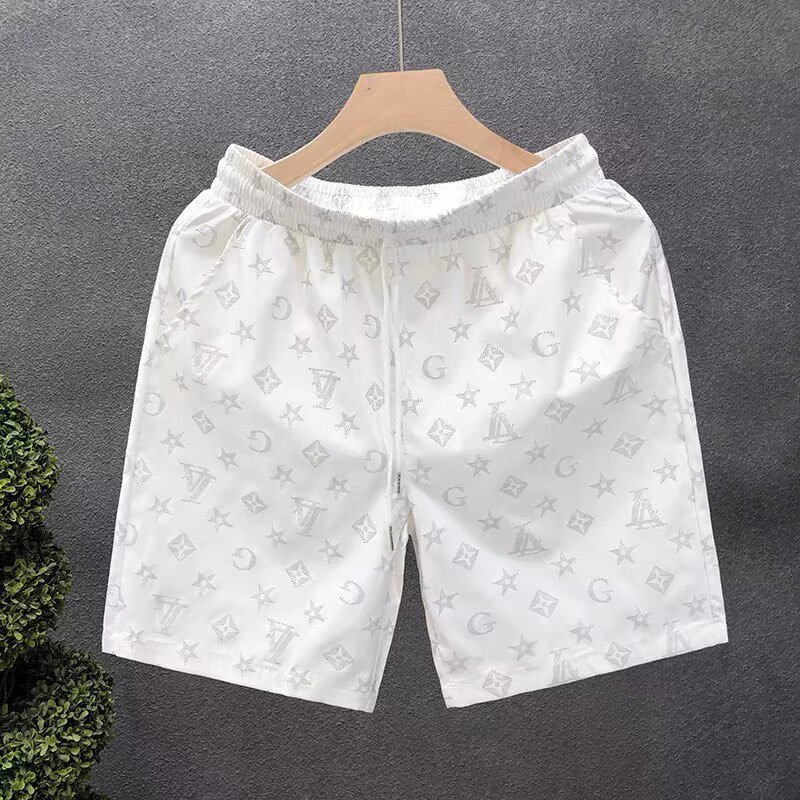 Luxury Brand Designer Clothes 2026 Summer New Men's Ice Silk Quick-Dry Shorts, Loose And Breathable, Casual Sports Shorts With Letter Print