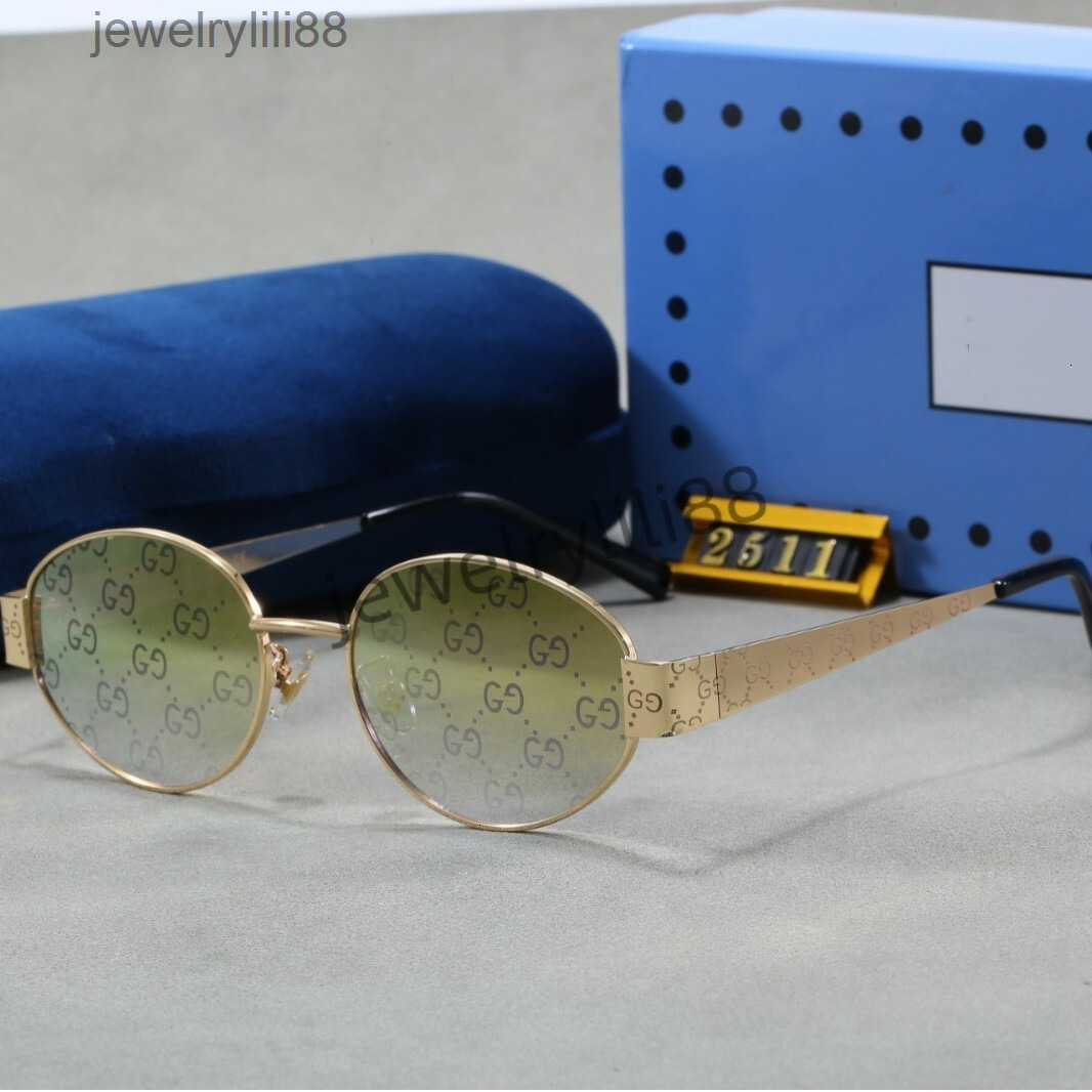 Designer Sunglasses for Mens Womens Sun Glasses Round Fashion Gold Frame Glass Lens Eyewear For Man Woman With Origina guccis guccii guccisunglasse gg guccisun 03GA