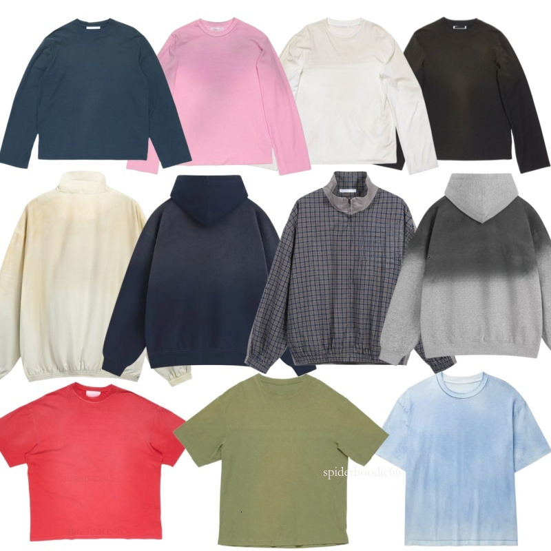 high quality long sleeve hoodie Washed designer graphic tee shirt Sleeve hoodie Designer T shirt Casual Fashion Skateboard Men Women c8 a3