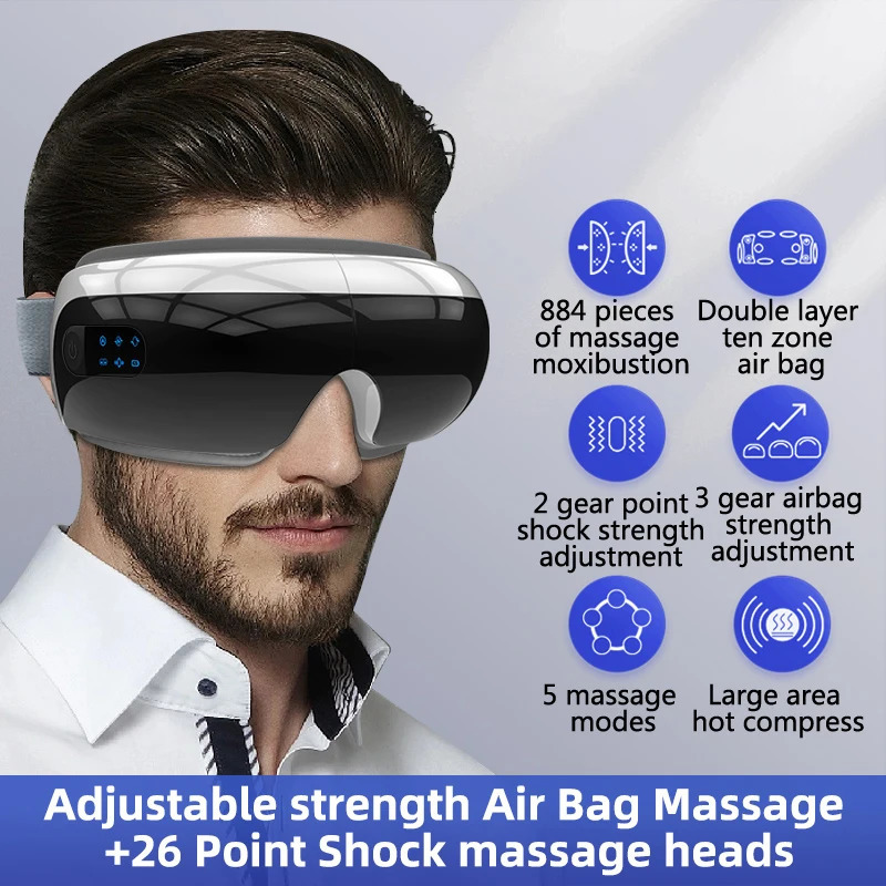 Electric Eye Massager Vibration Compress Air Bag Fatigue Relief Dark Circle Removal Sleep Eye Care Massage Instrument 260402