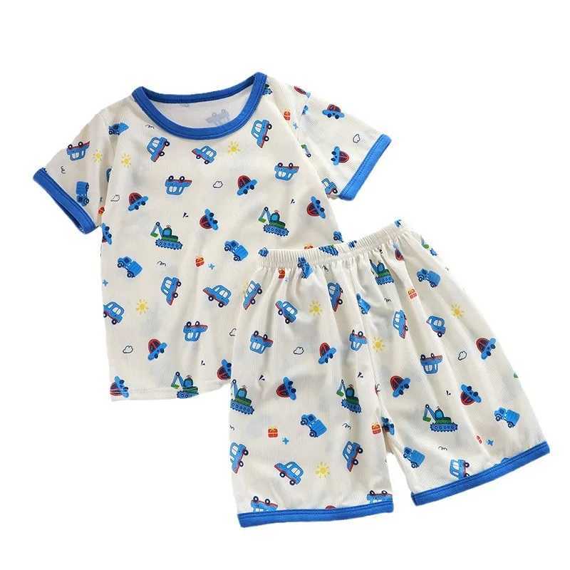 Baby Pajamas Sets Child Pajamas Toddler Short Sleeve Baby Nightwear Pyjamas Kids Cartoon Homewear Clothes H260403