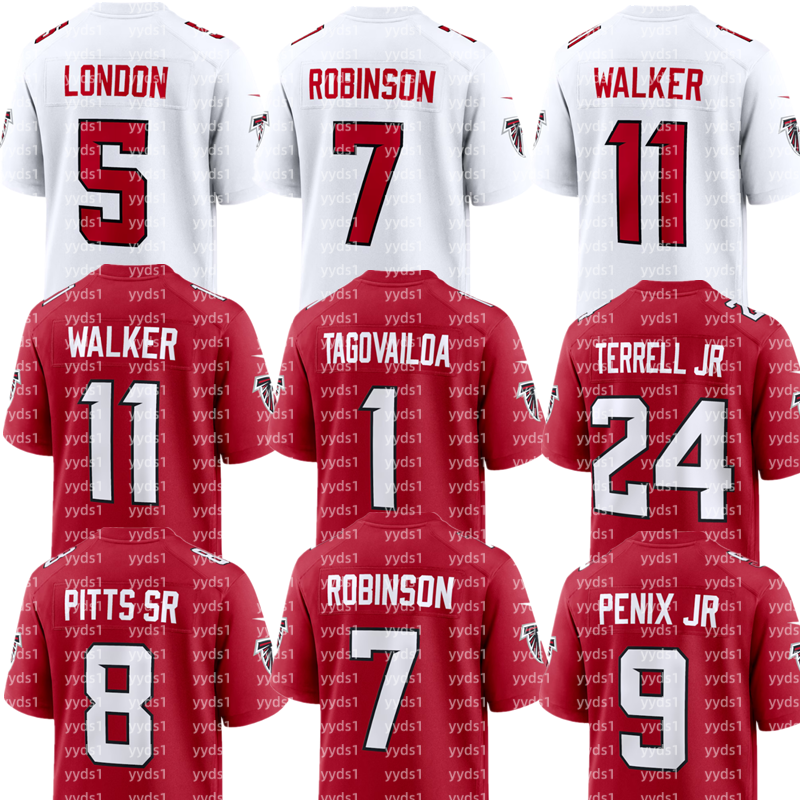 Tua Tagovailoa Bijan Robinson Ray-Ray McCloud III Troy Andersen Matthew Judon Mike Hughes Younghoe Koo Michael Penix Jr AJ Terrell Falcons Football Jersey
