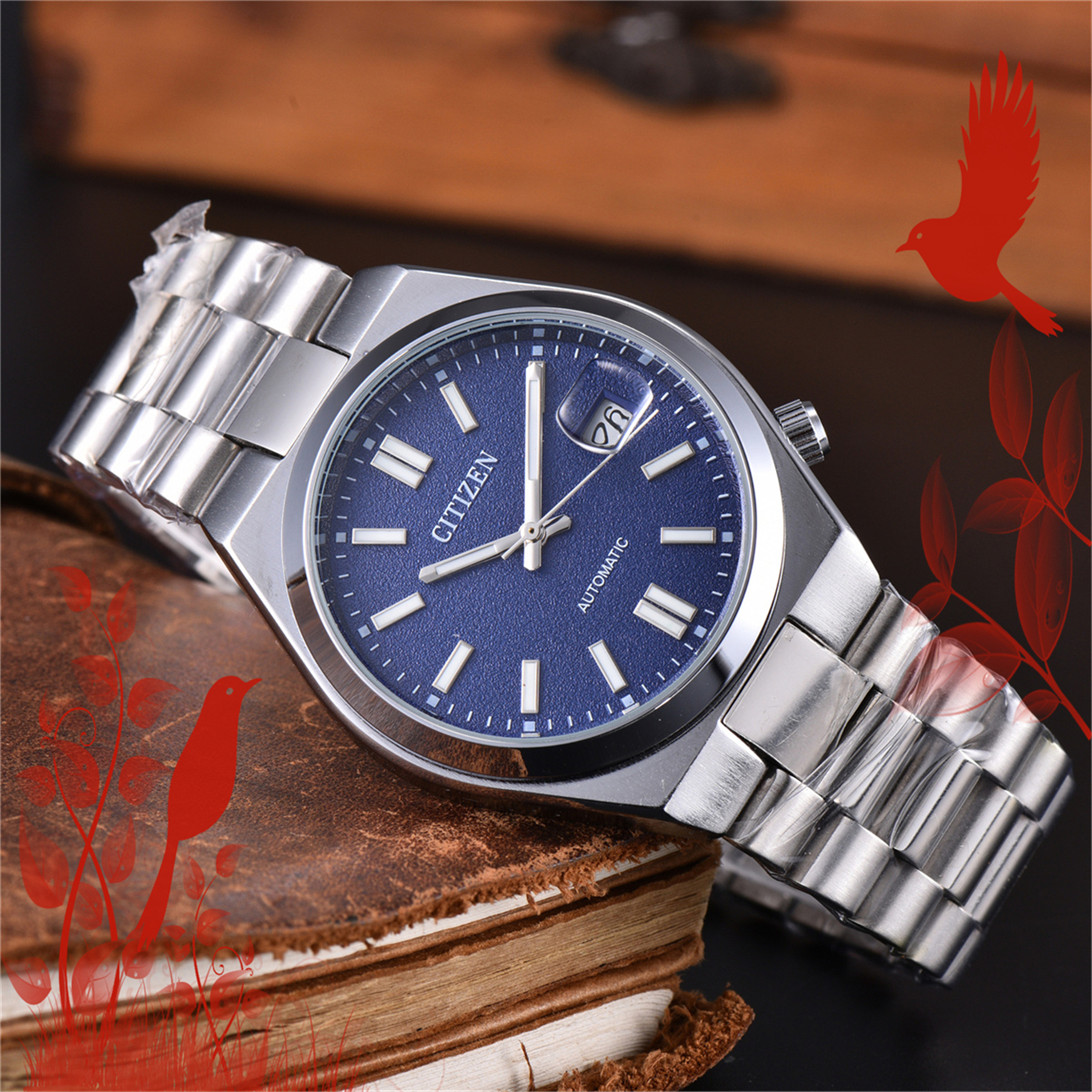Mens women CITIZENity Automatic movement wristwatches comfortable rubber strap waterproof luminous top quality watches montre de luxe gold men watch #6262