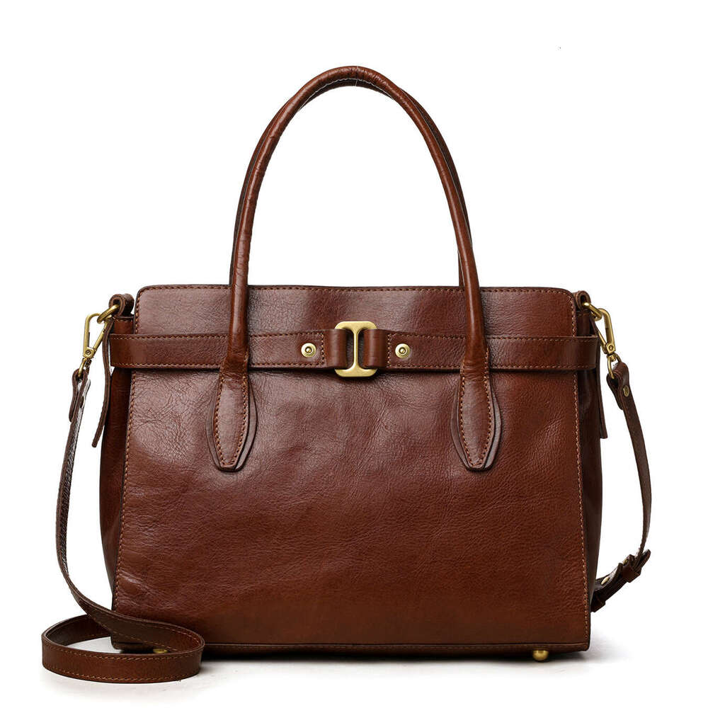 2025 New Genuine Leather Women Bag Luxury Minimalist Fashion Shoulder Bag High Quality Textured Tote Bag Factory Wholesale Drop Shipping Available SEN