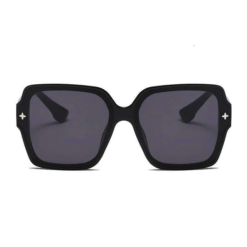 Fashionable square women's sunglasses, luxurious UV resistant large frame sunshade mirror, fashionable luxury large frame mirror