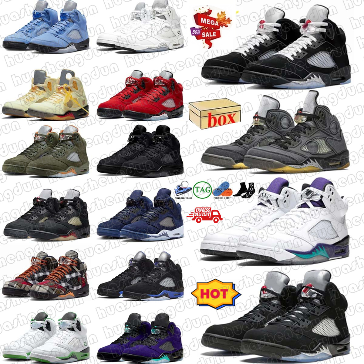 sneakers basketball shoes 5 5s Wolf Grey Medium Soft Pink Fire Red Black Tongue Grape Black Metallic Reimagined T23 Fire Red Tongue University Blue Green Bean sneaker