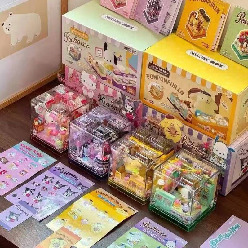 AREAX Building Blocks Sanrio Building Blocks Kuromi Building Blocks Hello Kitty Cute Puzzle Assembly Accessories Toys Gifts - view 7