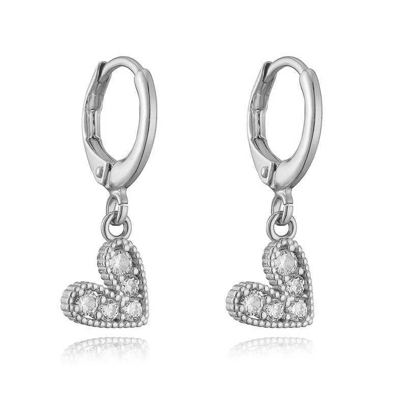 S925 sterling silver cross heart flower pendant hoop earrings women retro vintage elegant earrings fine jewelry findings SE36 H260403