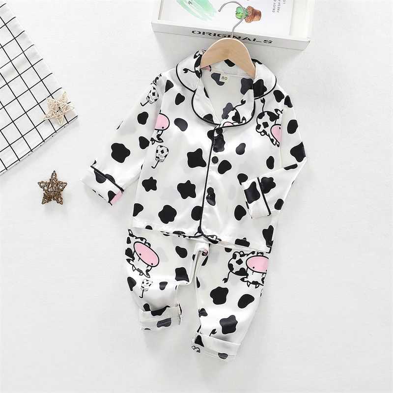 Autumn Baby Girls Clothes Set Children Pajamas Long Sleeved Shirt Pants 2Pcs/Sets Kids Sleepwear Toddler Clothing Infant Costume H260403